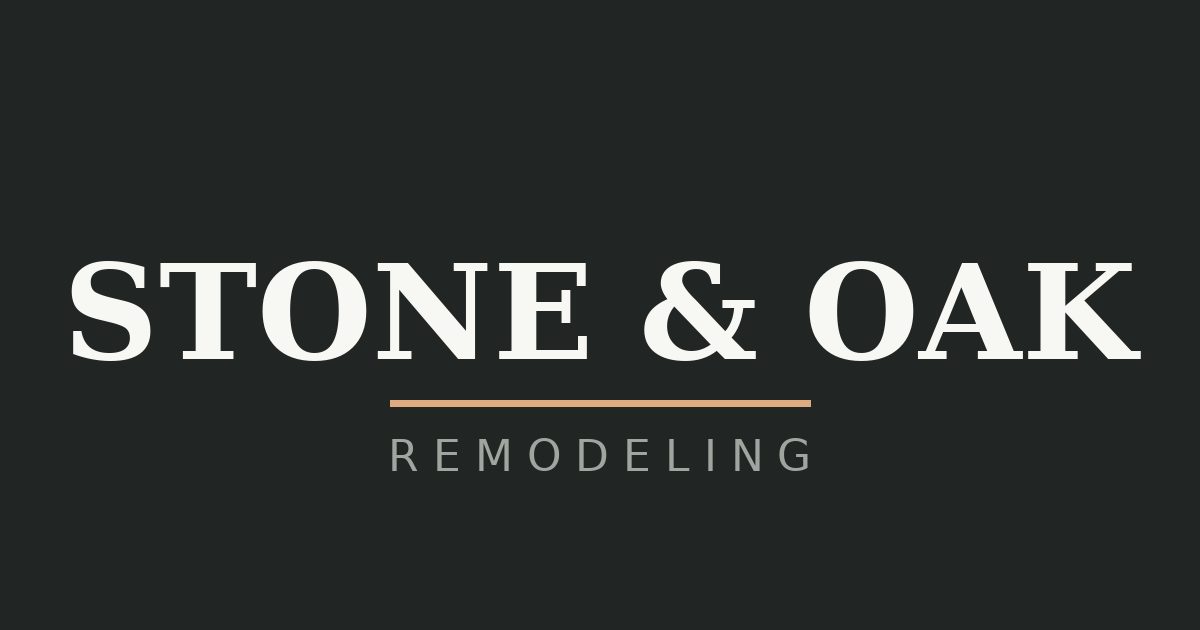 Stone & Oak Remodeling website concept preview